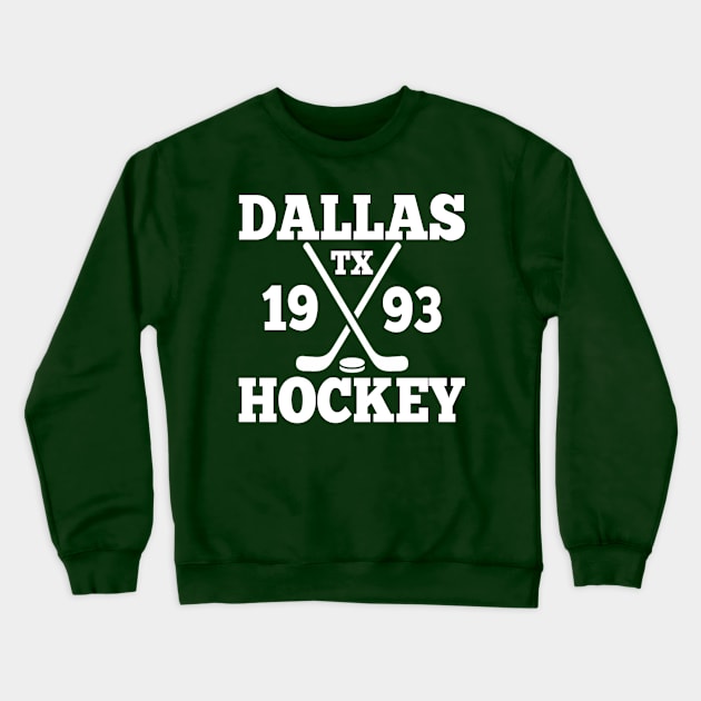 Texas Dallas Ice Hockey Sticks Star Gift Crewneck Sweatshirt by Fmk1999